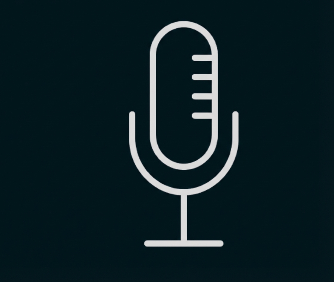 Schwarz-weißes pixeliges Mikrofon-Icon